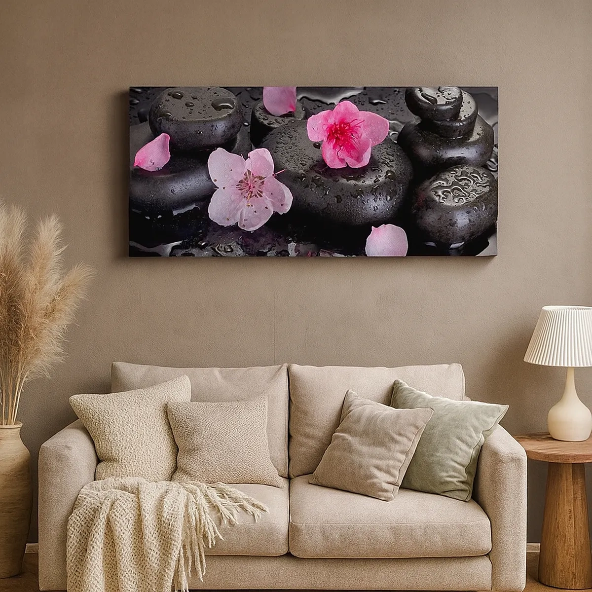 Canvastavla - Bild på duk - Så faller en sten från hjärtat - 30x30 cm