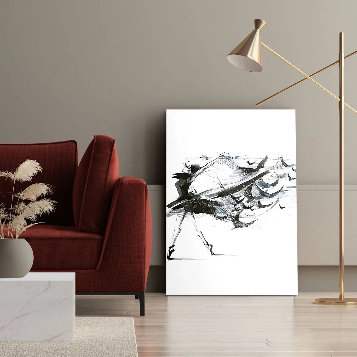 Canvastavla - Bild på duk - Musikens magi befriar från trolldom - 80x120 cm