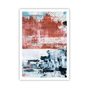Affisch - Abstrakt halvt om halvt - 70x100 cm