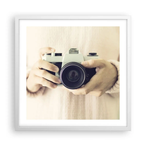 Affisch i vit ram - För att veta mer... - 50x50 cm