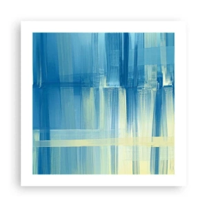 Affisch - Komposition i turkos - 50x50 cm