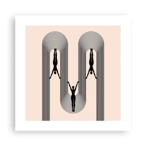 Affisch - Upp och ner - 40x40 cm
