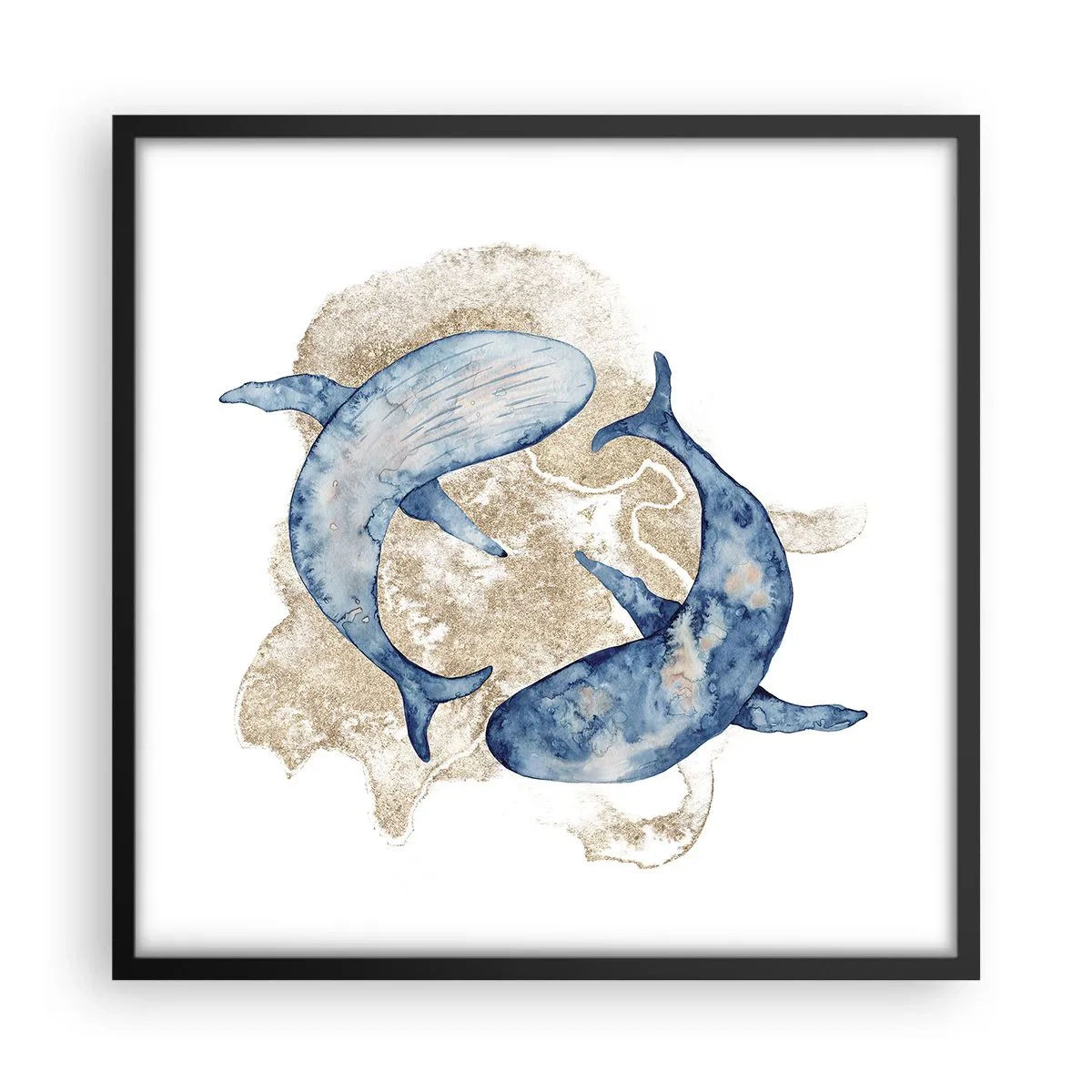 Affisch i svart ram - Vänskap eller kärlek? - 50x50 cm