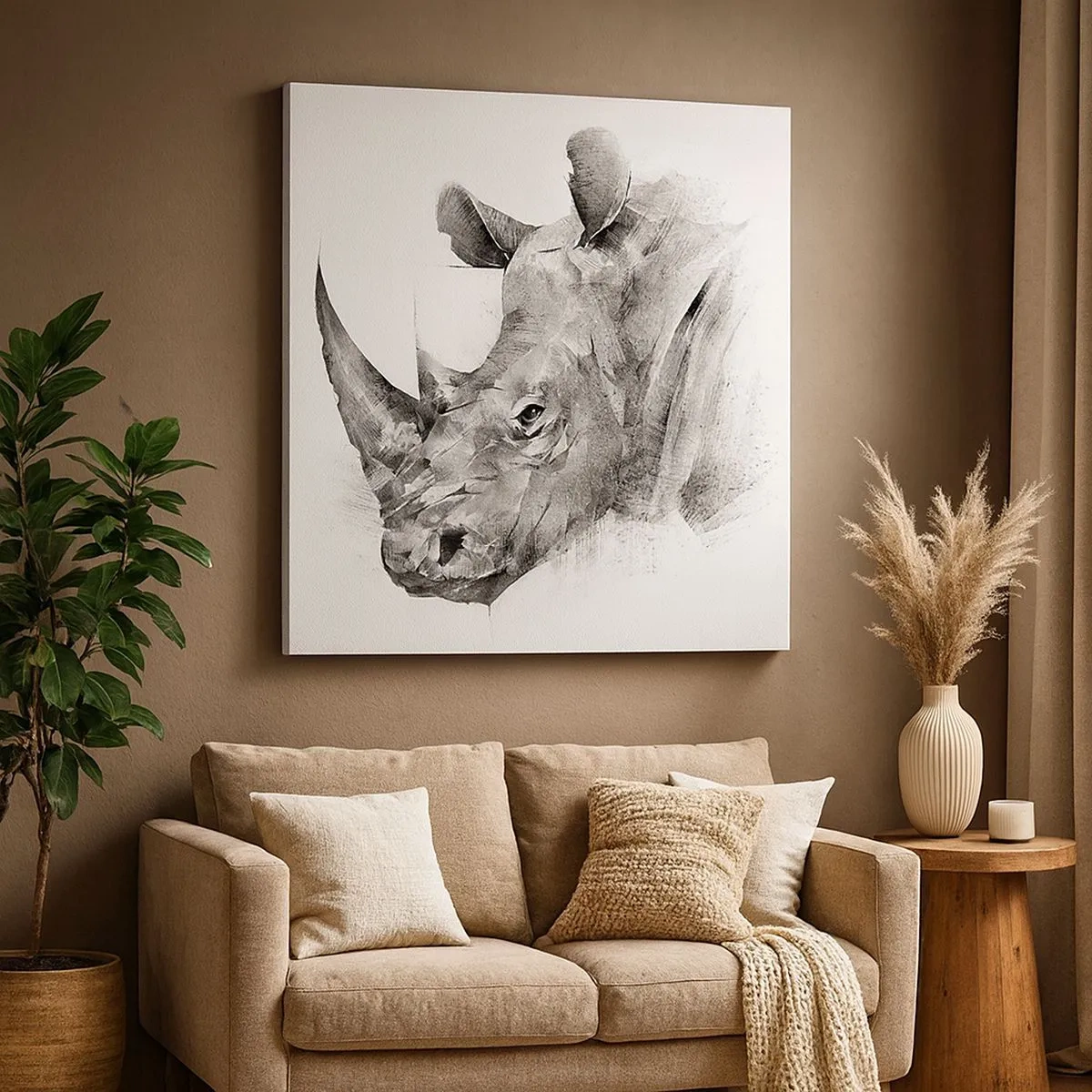 Canvastavla - Bild på duk - Afrikansk porträtt - 30x30 cm