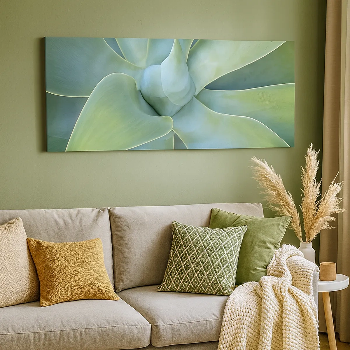 Canvastavla - Bild på duk - Det gröna föds - 30x30 cm