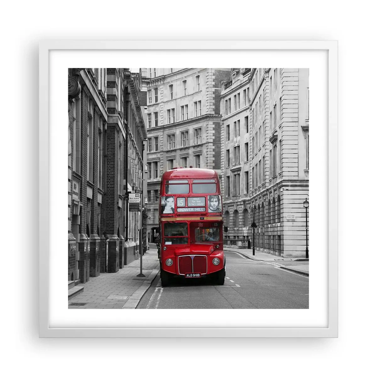 Affisch i vit ram - Vardagen behöver inte vara grå - 50x50 cm