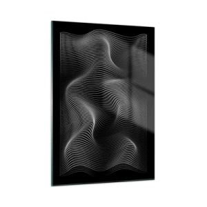 Glastavla - Bild på glas - Ljusets dans i rymden - 50x70 cm