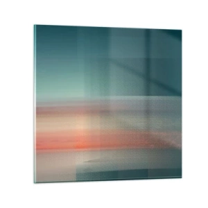 Glastavla - Bild på glas - Abstraktion: ljusvågor - 30x30 cm