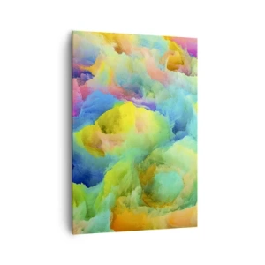 Canvastavla - Bild på duk - Regnbågsdun - 70x100 cm