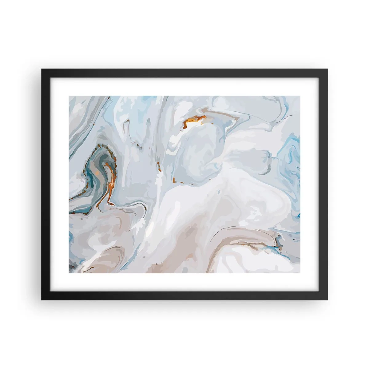 Affisch i svart ram - Utbuktande vithet - 50x40 cm