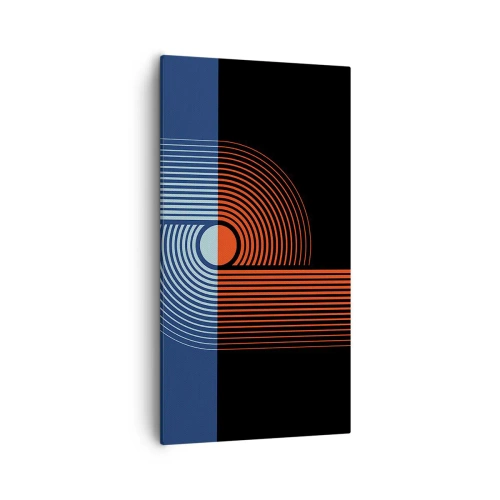 Canvastavla - Bild på duk - I en geometrisk kläm - 55x100 cm