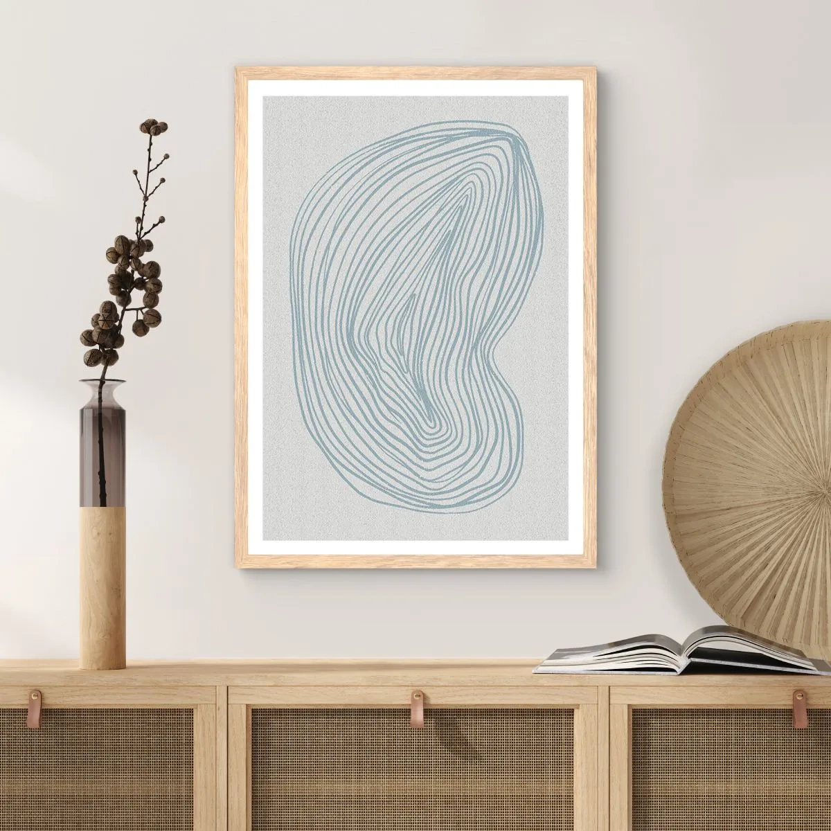 Affisch i ram av ljusek - Droppens leende - 30x40 cm