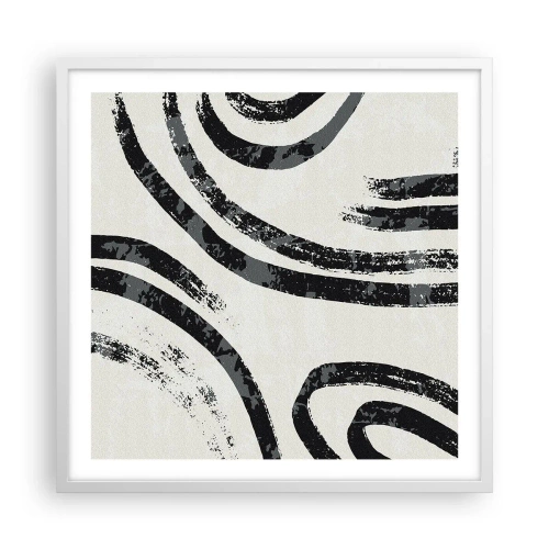 Affisch i vit ram - Halvstoppad - 60x60 cm