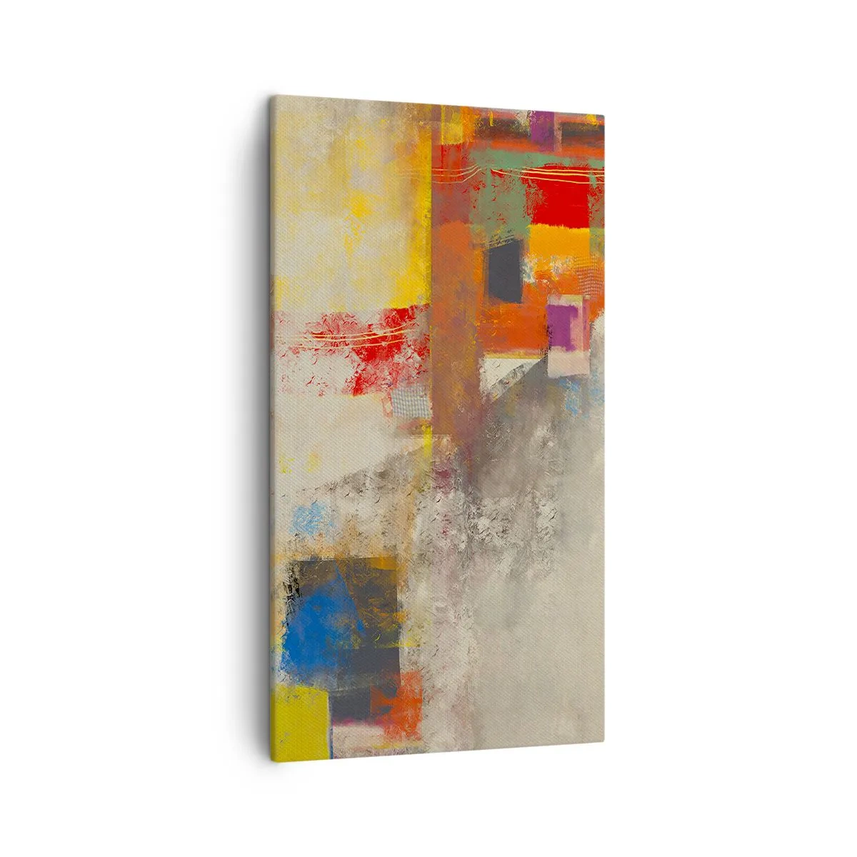 Canvastavla - Bild på duk - Färgernas geometri - 45x80 cm