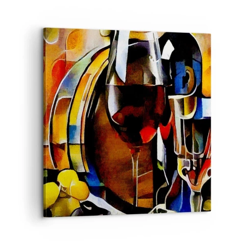 Canvastavla - Bild på duk - Så blir världen färgglad - 60x60 cm