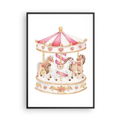 Affisch i svart ram - Barndomens ljuva värld - 70x100 cm