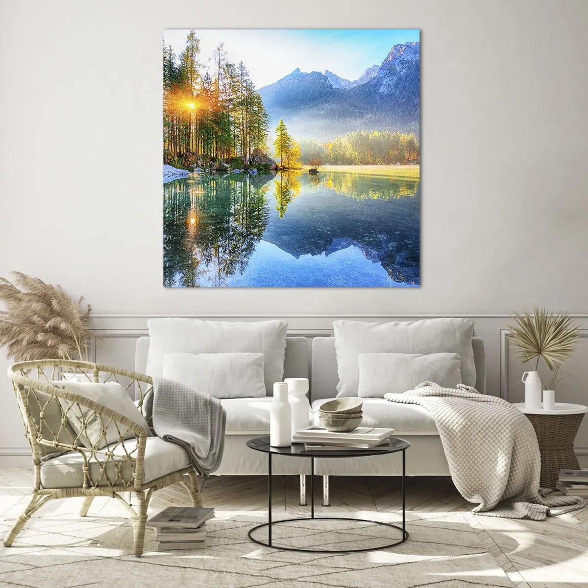 Glastavla - Bild på glas - Majestät och sötma - 40x40 cm