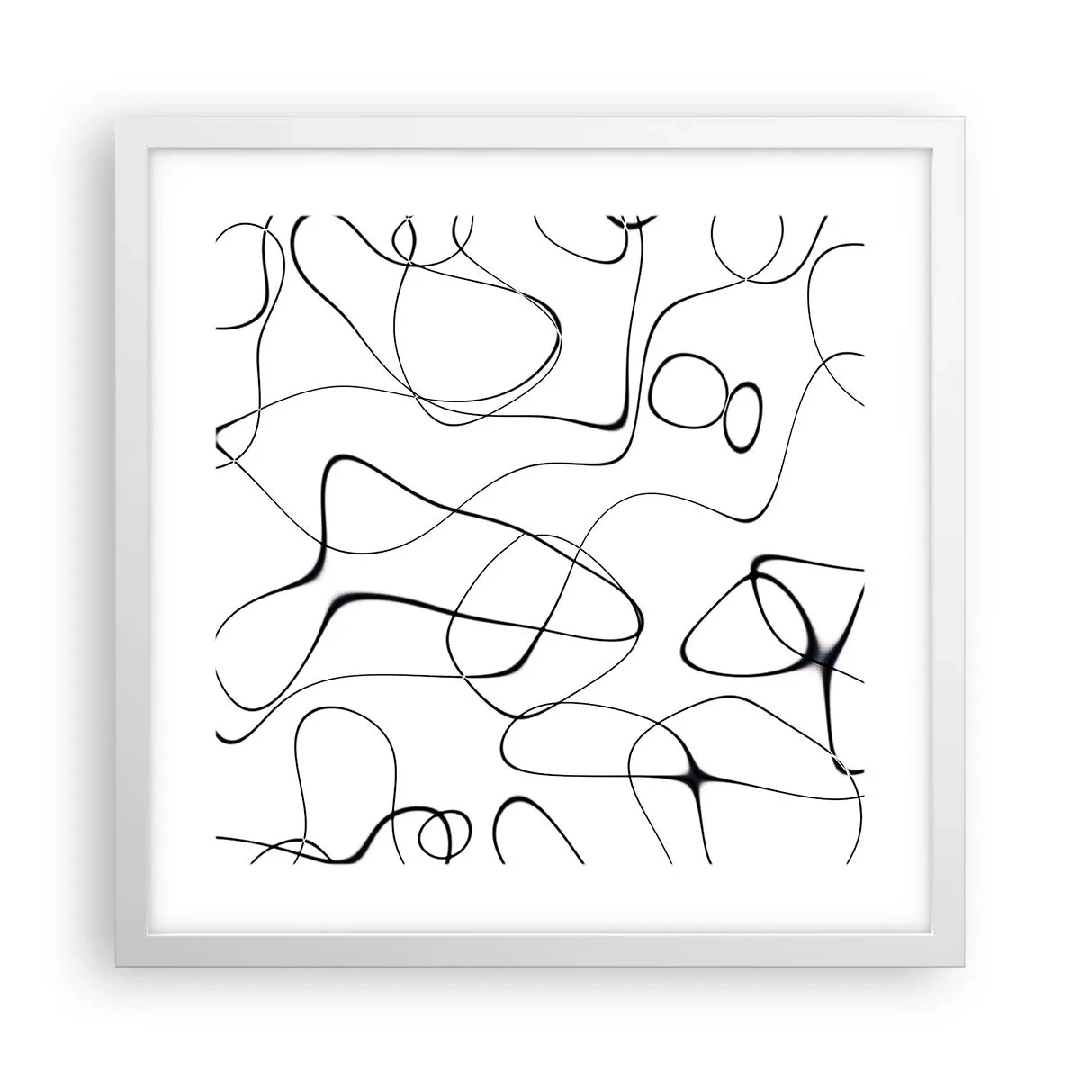 Affisch i vit ram - Livets stigar, ödets tur - 40x40 cm