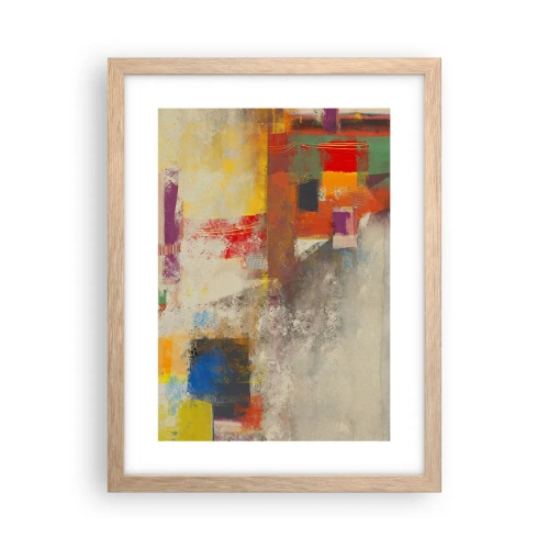 Affisch i ram av ljusek - Färgernas geometri - 30x40 cm