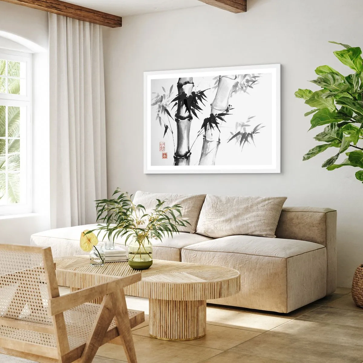 Affisch i vit ram - Inzoomad orient - 50x40 cm