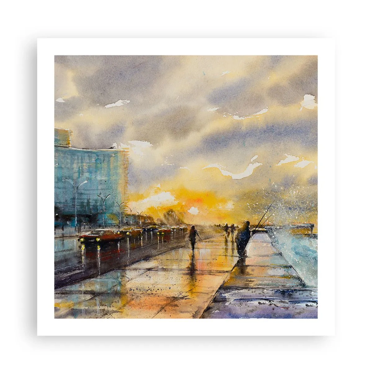 Affisch - Livet på stranden - 60x60 cm
