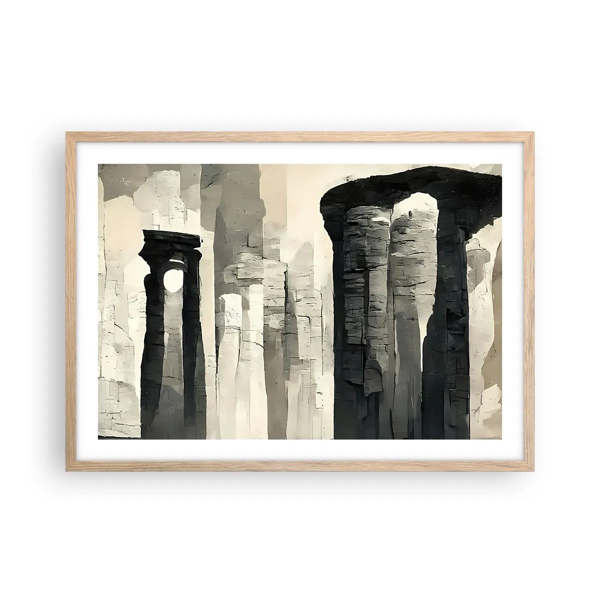 Affisch i ram av ljusek - Antikens majestät - 70x50 cm