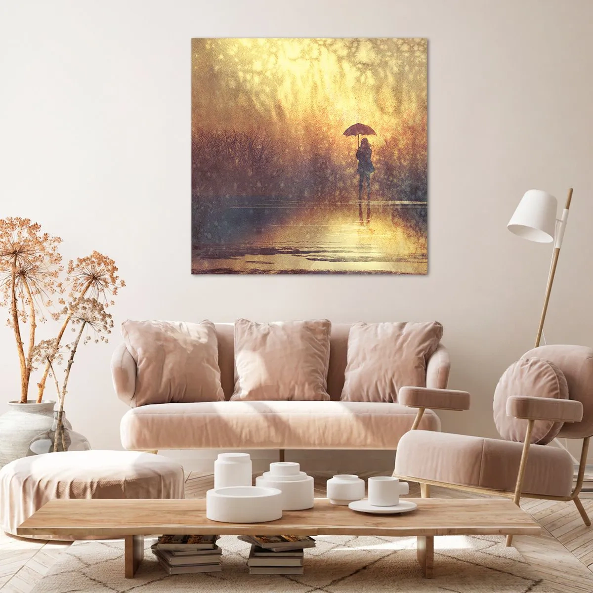 Canvastavla - Bild på duk - Jag känner att någon tittar på mig - 60x60 cm