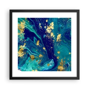 Affisch i svart ram - Solflingor  - 40x40 cm