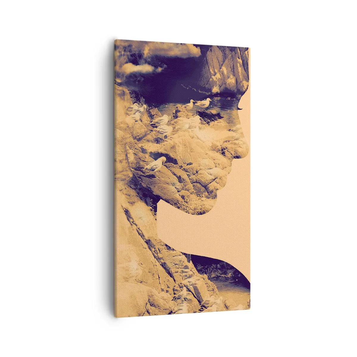 Canvastavla - Bild på duk - Skön av naturen - 55x100 cm