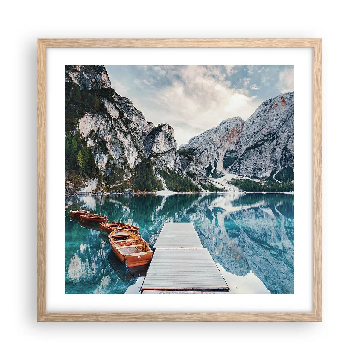 Affisch i ram av ljusek - Vi visar dig skönhet - 50x50 cm