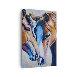 Canvastavla - Bild på duk - Är det vänskap? eller är det kärlek? - 80x120 cm