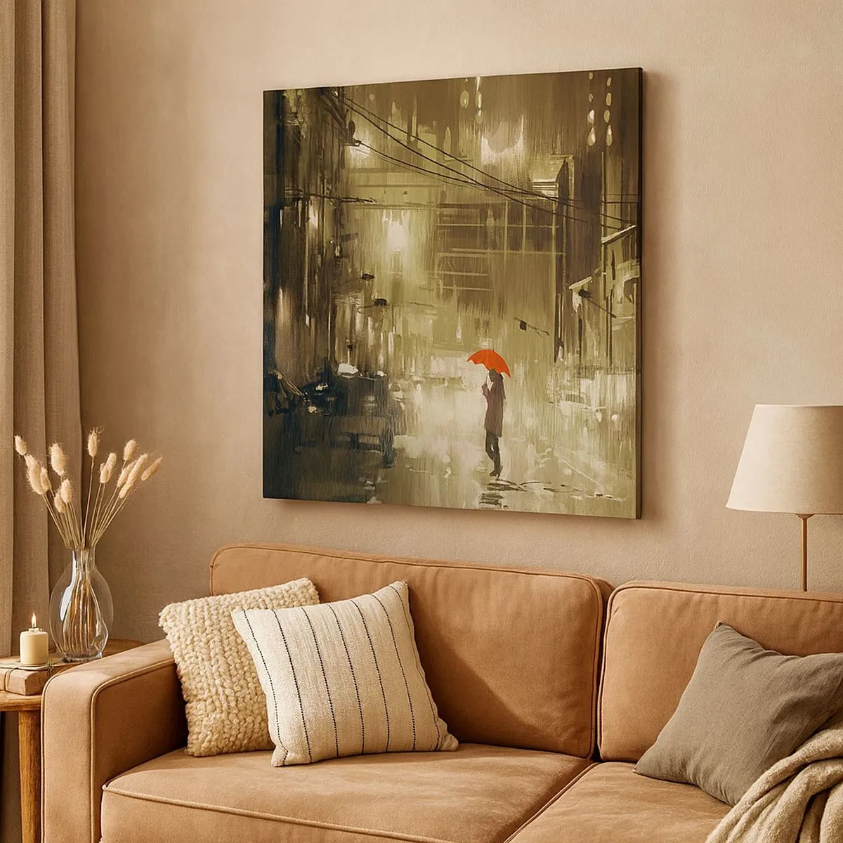 Canvastavla - Bild på duk - Själv, men inte ensam - 30x30 cm