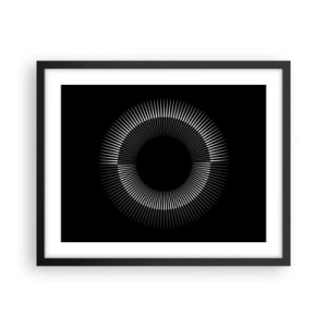 Affisch i svart ram - Svart sol - 50x40 cm