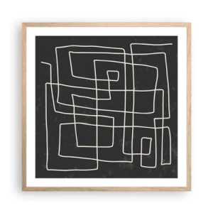 Affisch i ram av ljusek - Inte så enkelt - 60x60 cm