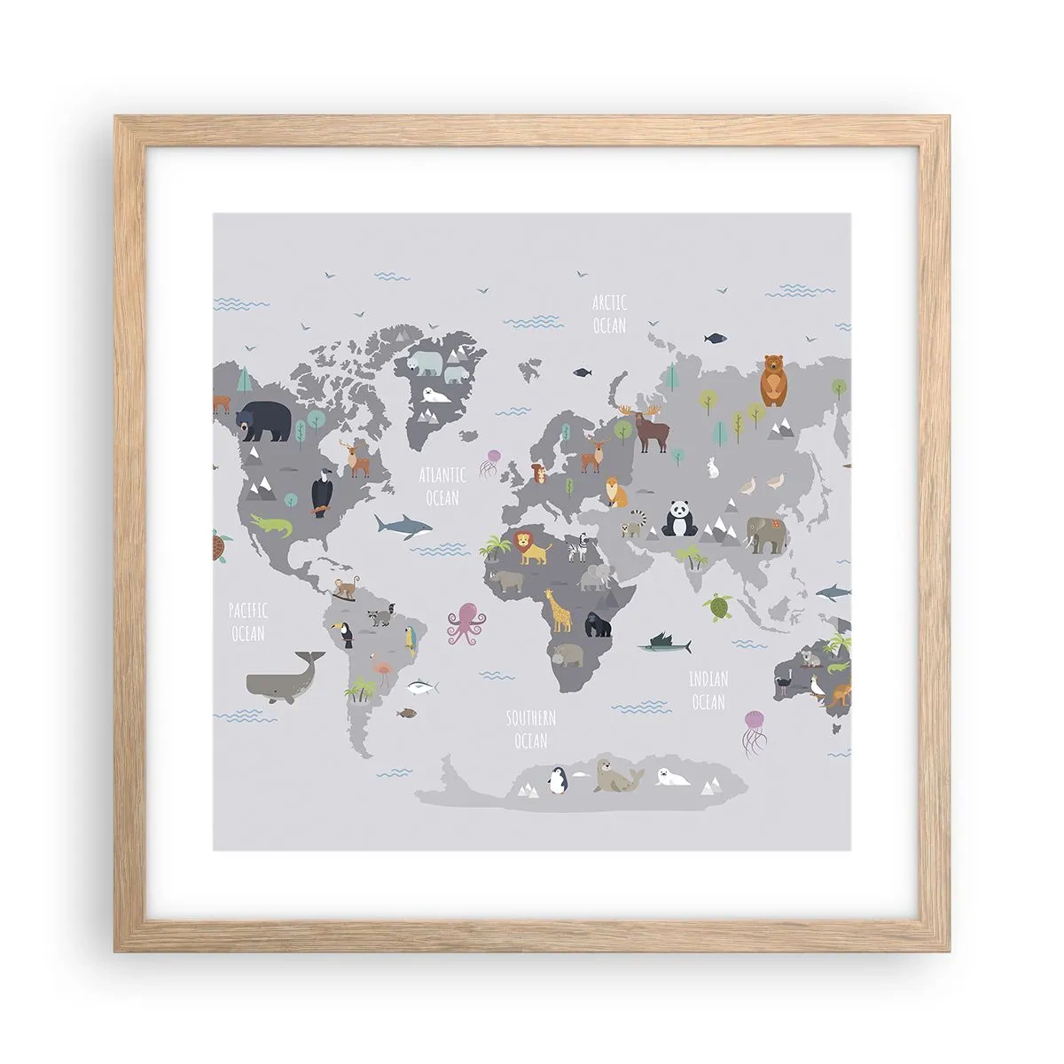 Affisch i ram av ljusek - Säg varifrån du är... - 40x40 cm