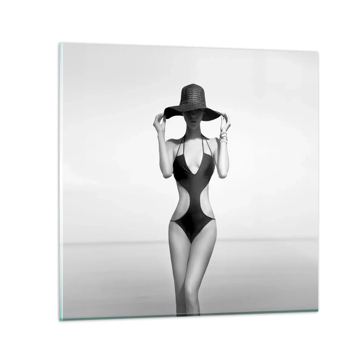 Glastavla - Bild på glas - Mitt förnamn är: Elegans - 40x40 cm