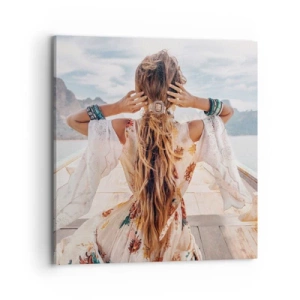 Canvastavla - Bild på duk - På väg mot lycka - 70x70 cm