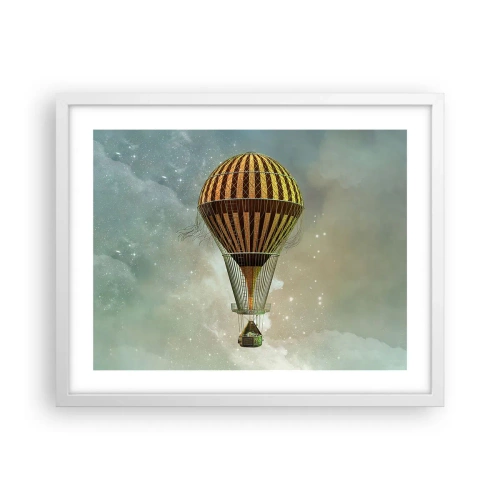 Affisch i vit ram - Banbrytande flygningar - 50x40 cm