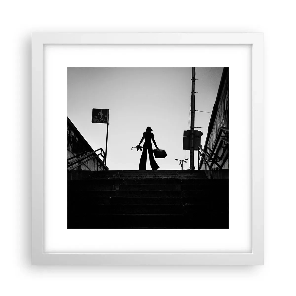 Affisch i vit ram - Stadsvandring - 30x30 cm