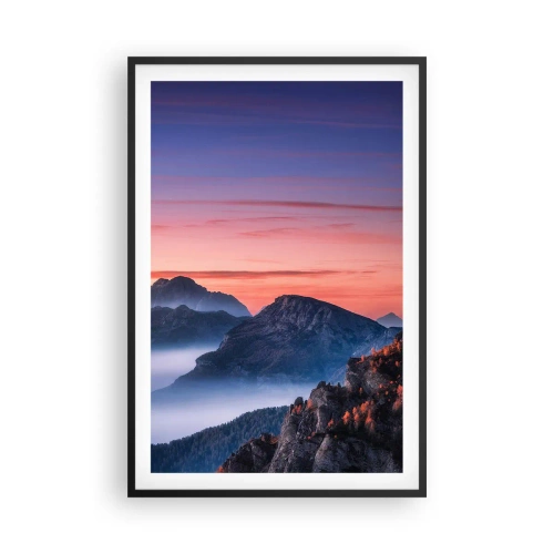 Affisch i svart ram - Över dalarna - 61x91 cm