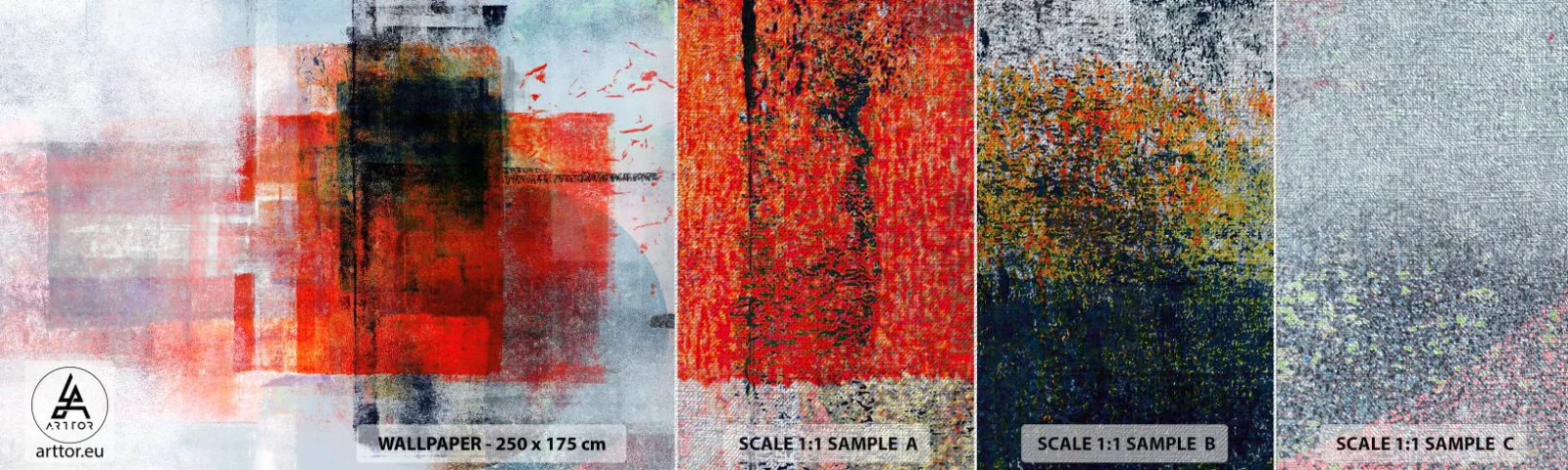 Provbit av fototapet Premium Canvas - Glödande komposition - Bit, Abstraktion, Industriell - 100x30 cm