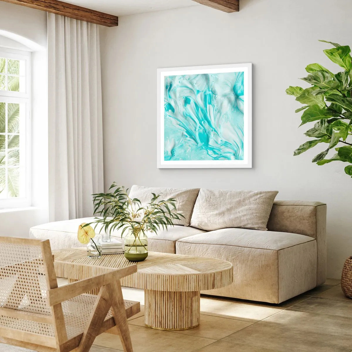 Affisch i vit ram - Alltid tillsammans - 40x40 cm