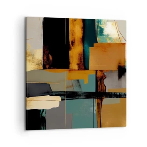 Canvastavla - Bild på duk - Abstraktion - ljus och skugga - 50x50 cm