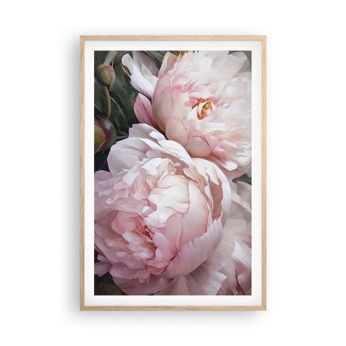 Affisch i ram av ljusek - Fast i blomning - 61x91 cm