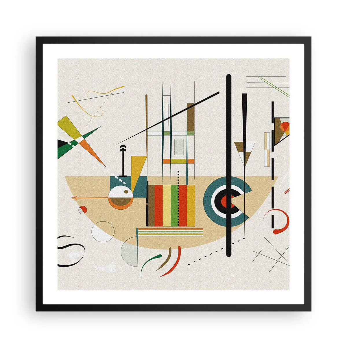 Affisch i svart ram - Så världen skrattar - 60x60 cm