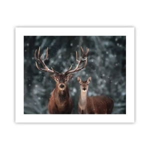 Affisch - Skogens herre med hustrun - 50x40 cm