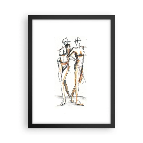 Affisch i svart ram - Charmens studie - 30x40 cm