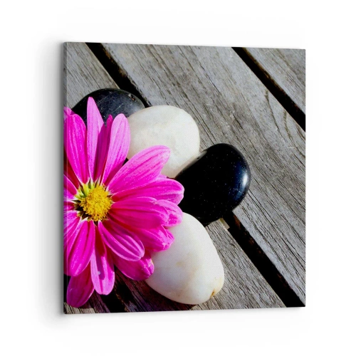 Canvastavla - Bild på duk - Avkoppling på bryggan - 70x70 cm