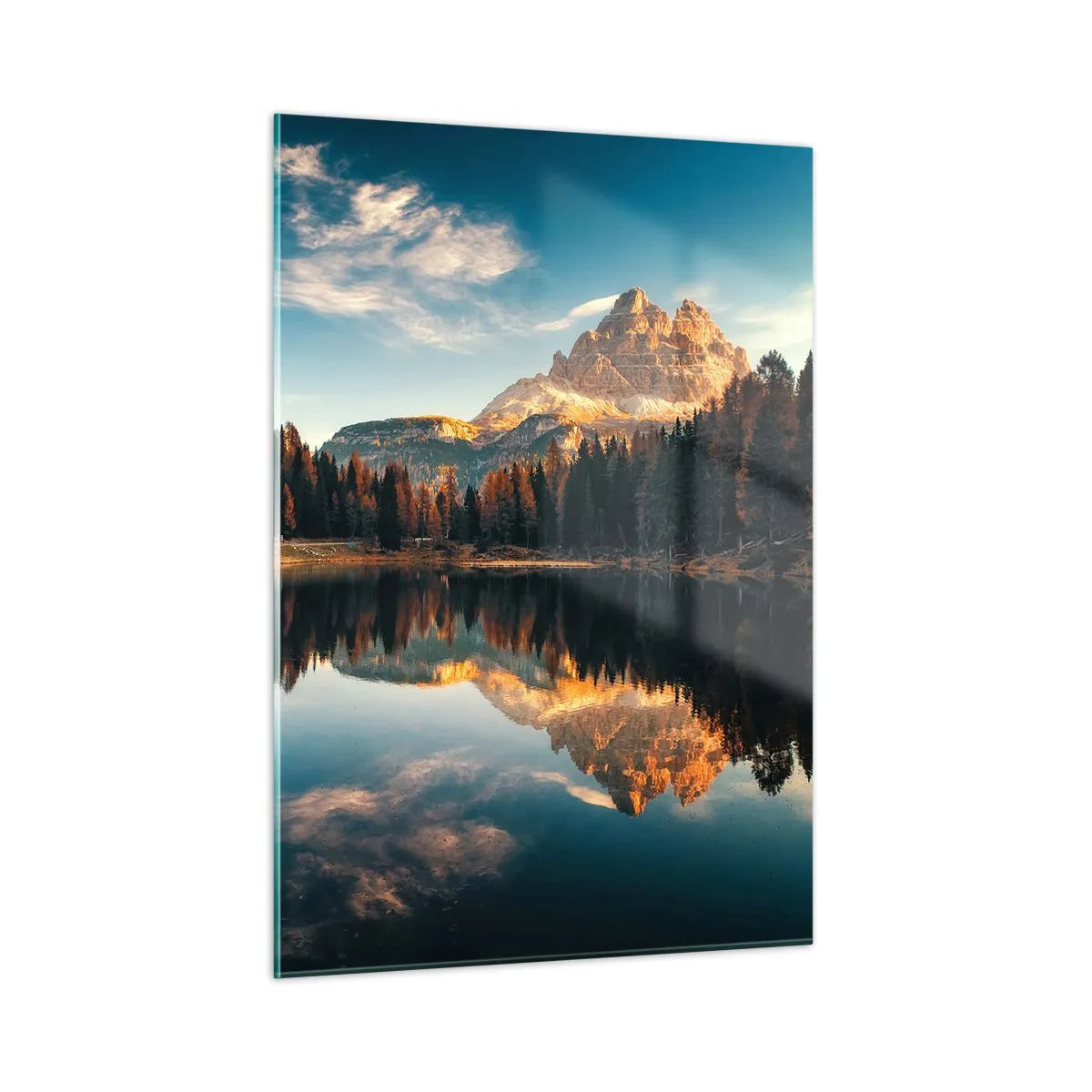 Glastavla - Bild på glas - Dubbelt landskap - 50x70 cm