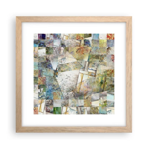 Affisch i ram av ljusek - Geometrisk omblandning - 30x30 cm